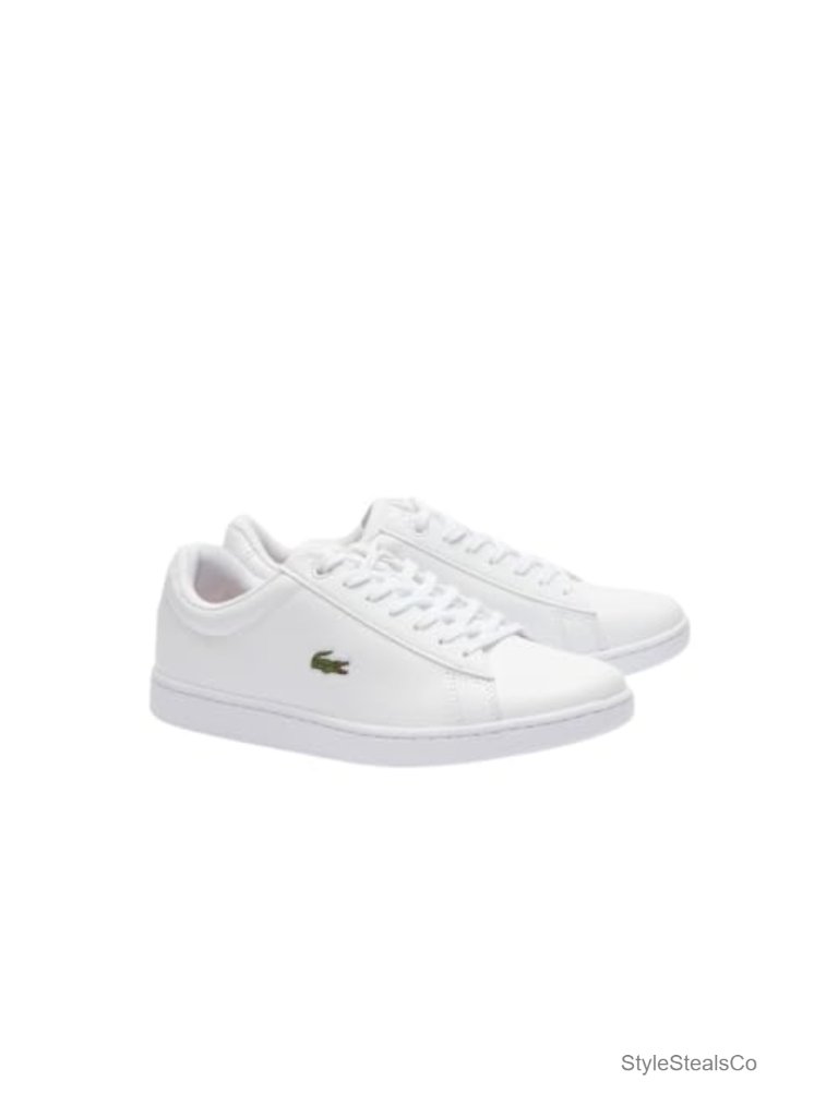 White Leather Lace-Up Fashion Sneakers Modern Court Style